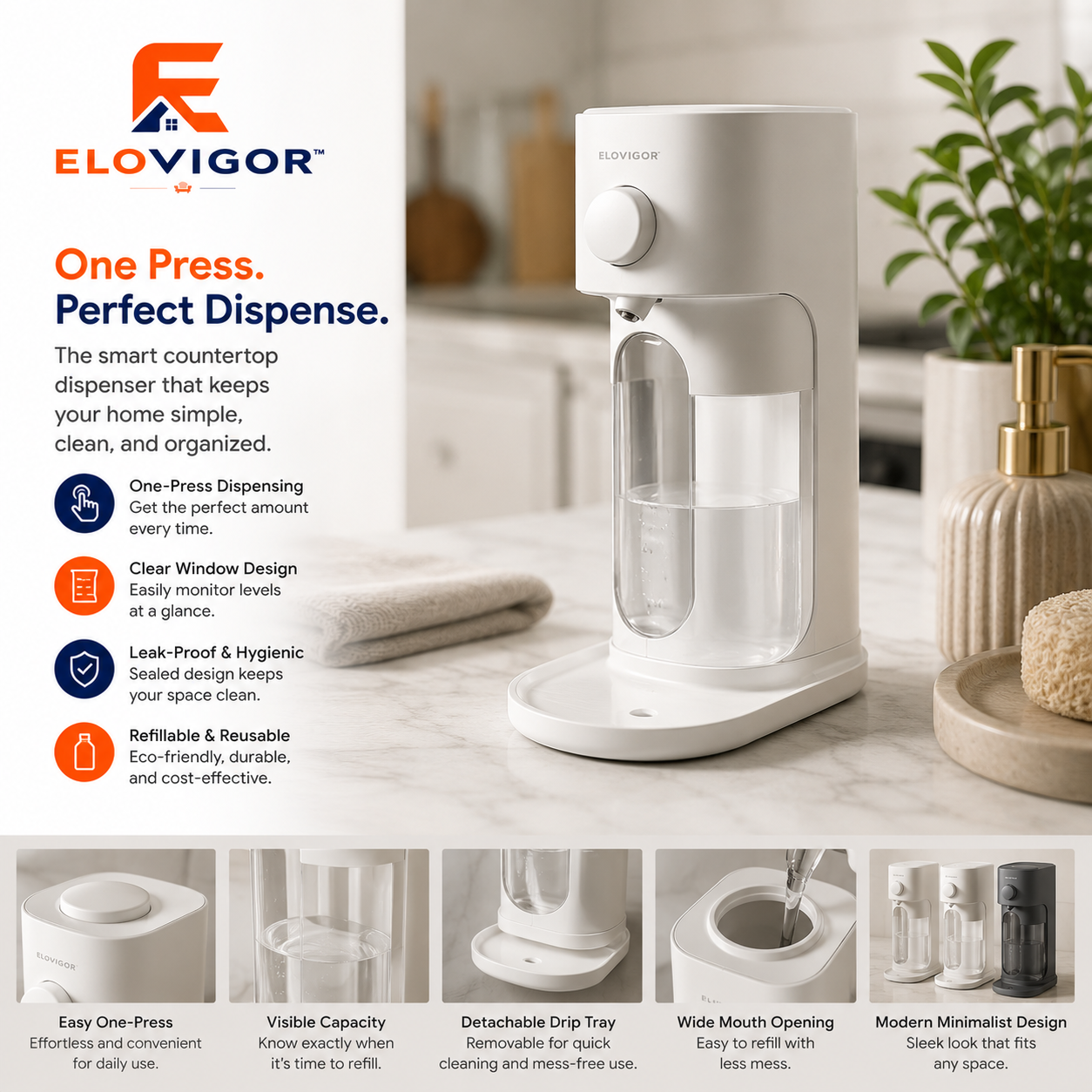 ELOVIGOR™ PressFlow Smart Liquid Dispenser