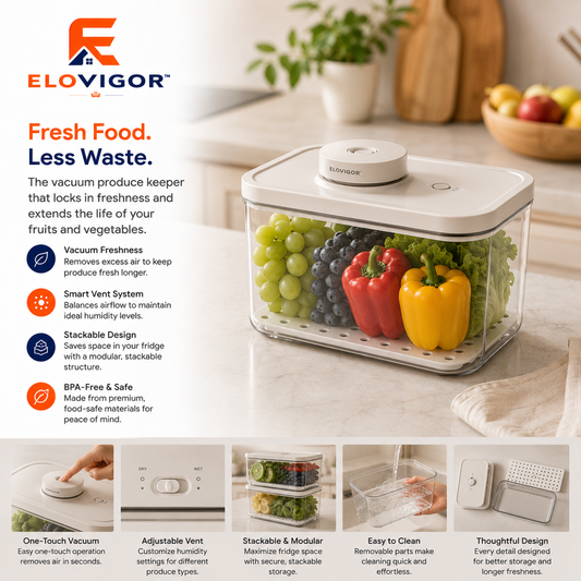 ELOVIGOR™ FreshLock Vacuum Food Storage Container